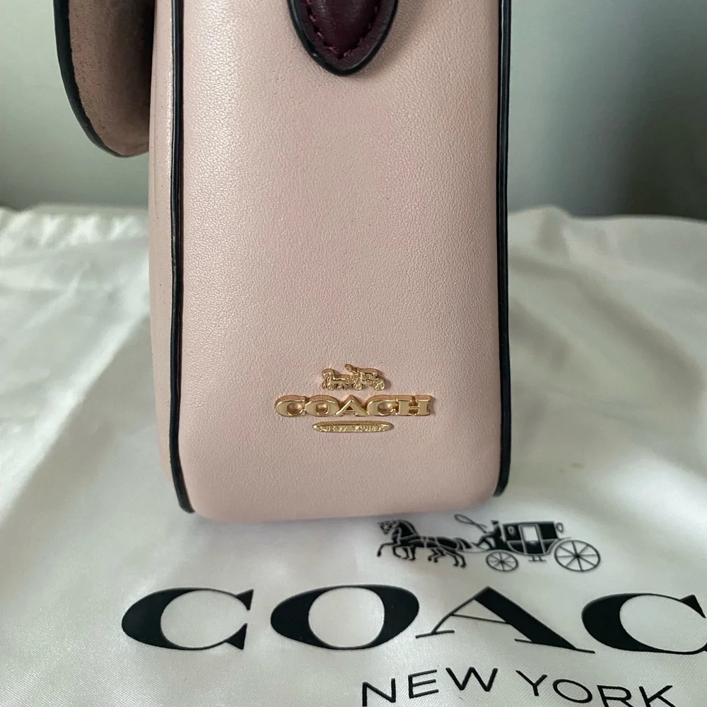 Coach Marlie Top Handle Satchel In Colorblock With Border Quilting - Picture 8 of 11